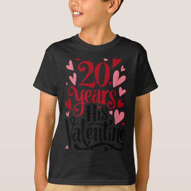 Camiseta 20 Years His Valentine _ Anniversary Couples Valen (Anverso)