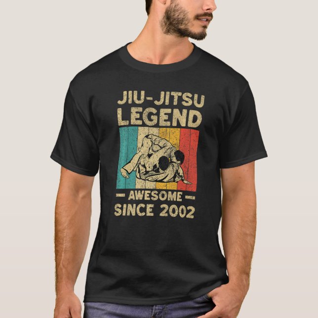 Camiseta 20 Years Old BJJ Jiu Jitsu Legend Awesome Since 20 (Anverso)