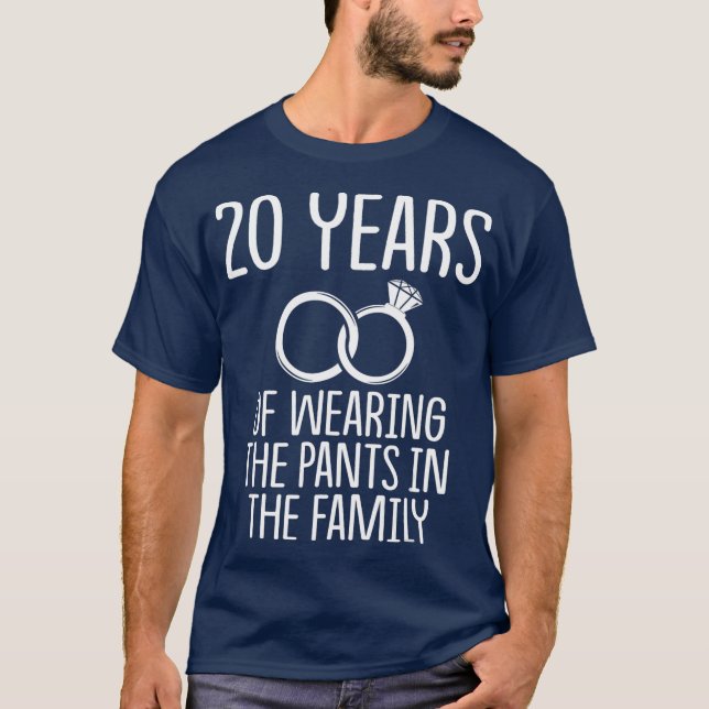 Camiseta 20th 20 year Wedding Anniversary Gift Pants Wife (Anverso)