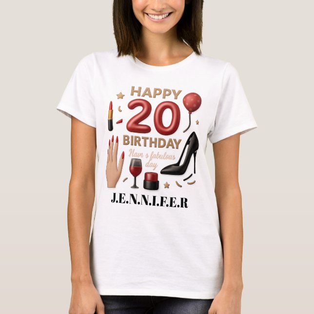 Camiseta 20th birthday Women's Basic T-Shirt (Anverso)