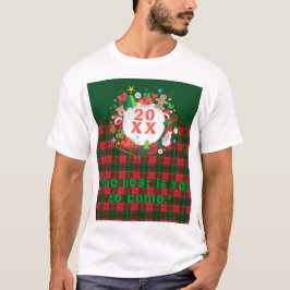 Camiseta ¡20XX Feliz Año Nuevo! Patrón de Escocia