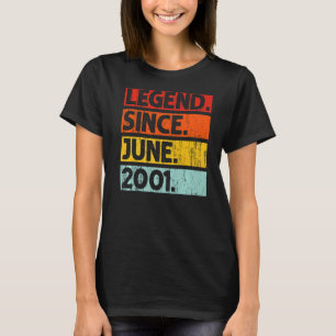 Camiseta 21ª leyenda de cumpleaños desde junio de 2001 de 2