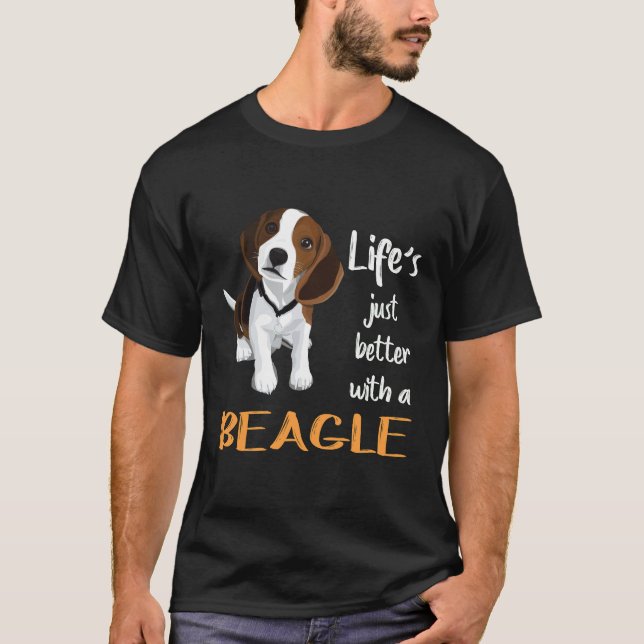 Camiseta 212 La Vida Mejor Con Un Beagle (Anverso)