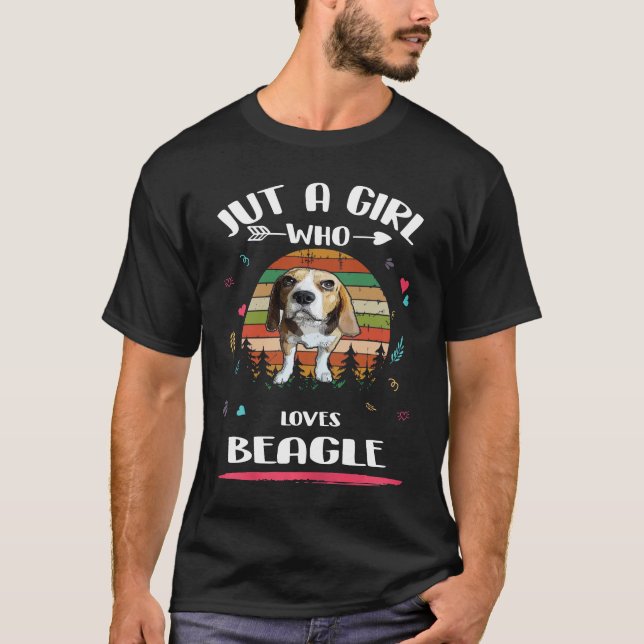 Camiseta 218 Solo una chica que ama Beagle (Anverso)
