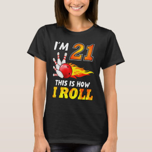 Camiseta 21.ª Bolera De Cumpleaños Así Es Como Vuelo 21 Año