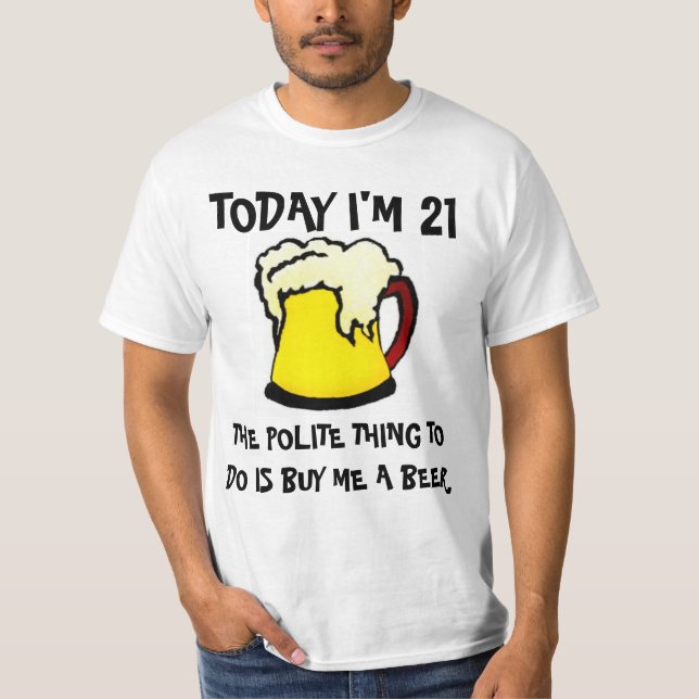 Camiseta 21.ª Cerveza de Cumpleaños (Anverso)