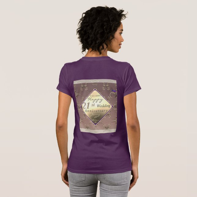 Camiseta 21° Aniversario Boda Brass e Iolite (Reverso completo)