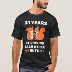 Camiseta 21 Aniversario Del Boda De 21 Años De Pareja Graci