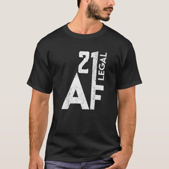 Camiseta 21 Aniversario legal Af cumpleaños 21 años Diverti (Anverso)