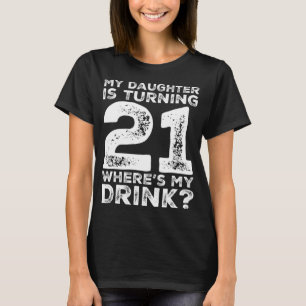 Camiseta 21 Aniversario Papá Mamá Hija De 21 Años Regalo Fa