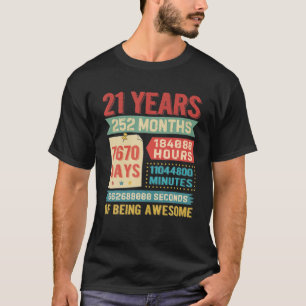 Camiseta 21 Años De Edad 21 Años Decoraciones De Cumpleaños
