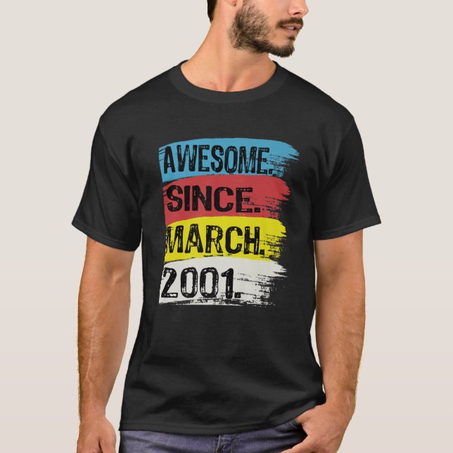 Camiseta 21 años de edad increíble desde 2001 21 de marzo d (Anverso)