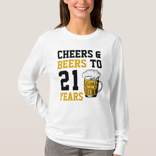 Camiseta 21 años de júbilo y cerveza a 21 años (Anverso)