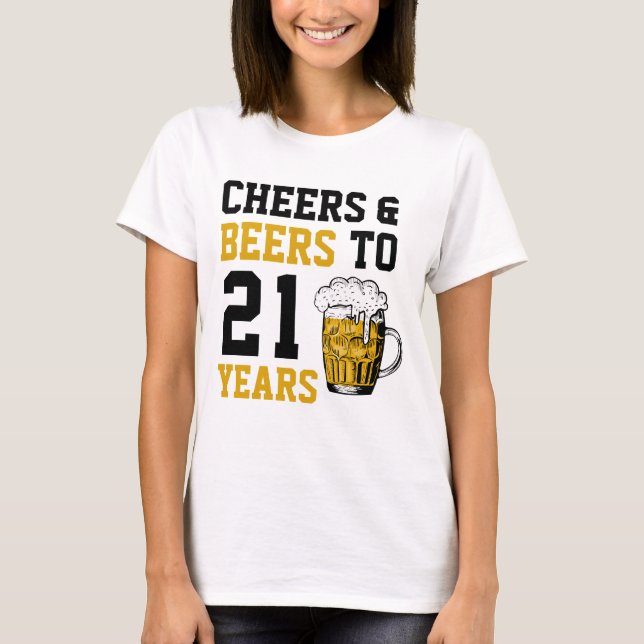 Camiseta 21 años de júbilo y cerveza a 21 años (Anverso)