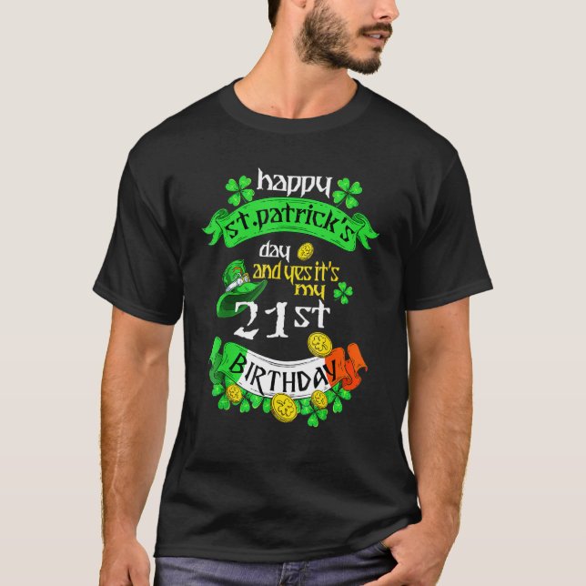 Camiseta 21 años Día de San Patricio 21 cumpleaños Iris (Anverso)
