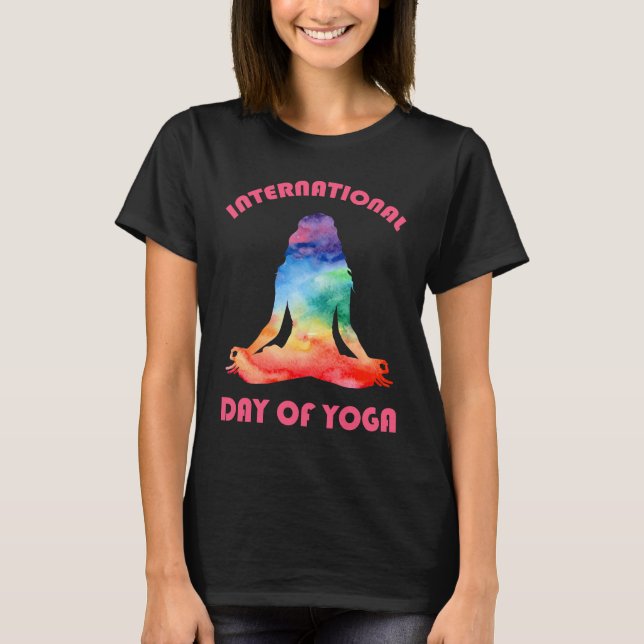Camiseta 21 de junio Día Internacional del Yoga (Anverso)