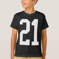 #21 Estilo de fanático blanco número 21