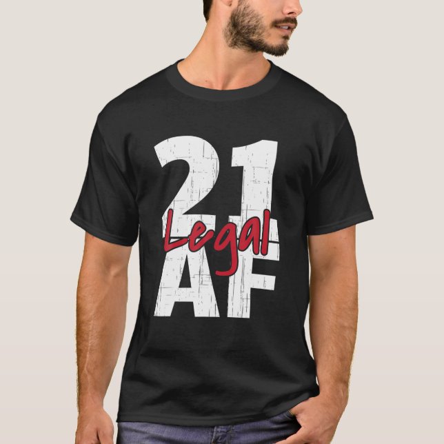 Camiseta 21 Fiesta de la Celebración del Cumpleaños Legal A (Anverso)