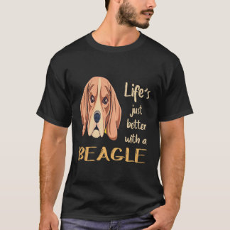 Camiseta 21 La vida es mejor con un Beagle