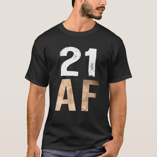 Camiseta 21 Legal AF 21er cumpleaños Retro Tee (Anverso)
