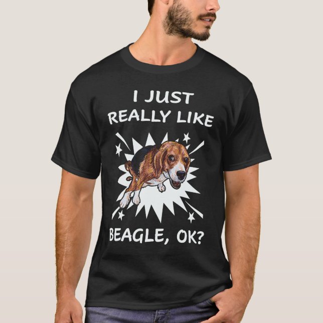Camiseta 21 Me gusta mucho Beagle (Anverso)