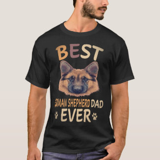 Camiseta 21 Mejor Pastor Alemán Papá Siempre Pastor Alemán
