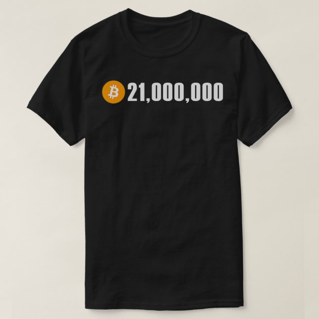 Camiseta 21 millones 21.000.000 bitcoin BTC (Diseño del anverso)