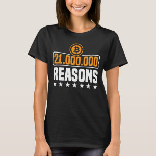 Camiseta 21 millones de razones para elegir bitcoin BTC