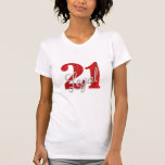 Camiseta 21 y legal | Red Faux Purpurina 21º cumpleaños<br><div class="desc">¡Tener 21 años y finalmente ser legal es un gran hito! Este tema de cumpleaños "21 y legal" inspirado en el grunge glam presenta un falso purpurina con un overlay de guiones para la manera perfecta de celebrar y conmemorar el evento. Para personalizaciones u otros colores, por favor visite JustFharryn...</div>