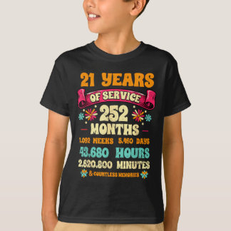 Camiseta 21 Years Of Service 21st Year Work Anniversary For