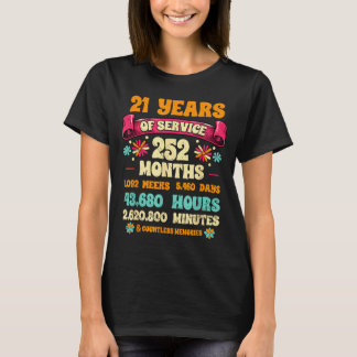Camiseta 21 Years Of Service 21st Year Work Anniversary For