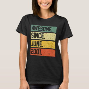 Camiseta 21er cumpleaños de 21 años asombroso desde junio d
