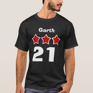 Camiseta 21ro GRIS de encargo 2 del número grande de las