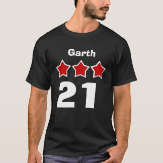 Camiseta 21ro GRIS de encargo 2 del número grande de las