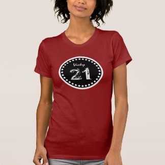 Camiseta 21ro Nombre de encargo V21 del regalo de