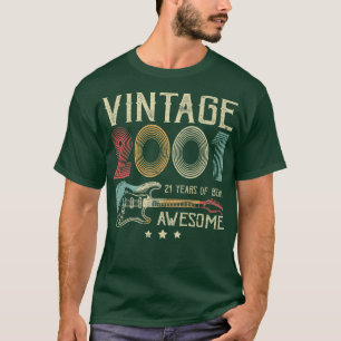Camiseta 21st Birthday Womens Mens Vintage Awesome 2001 Gui