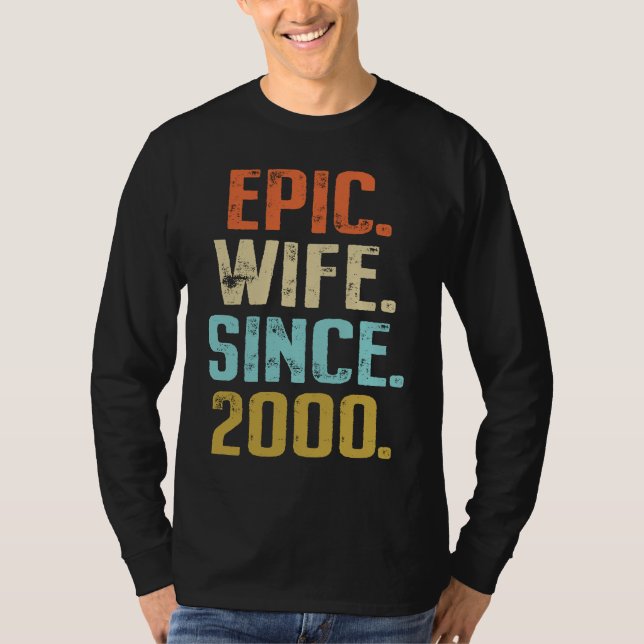 Camiseta 21st Wedding Anniversary For Her Best Epic Wife Si (Anverso)