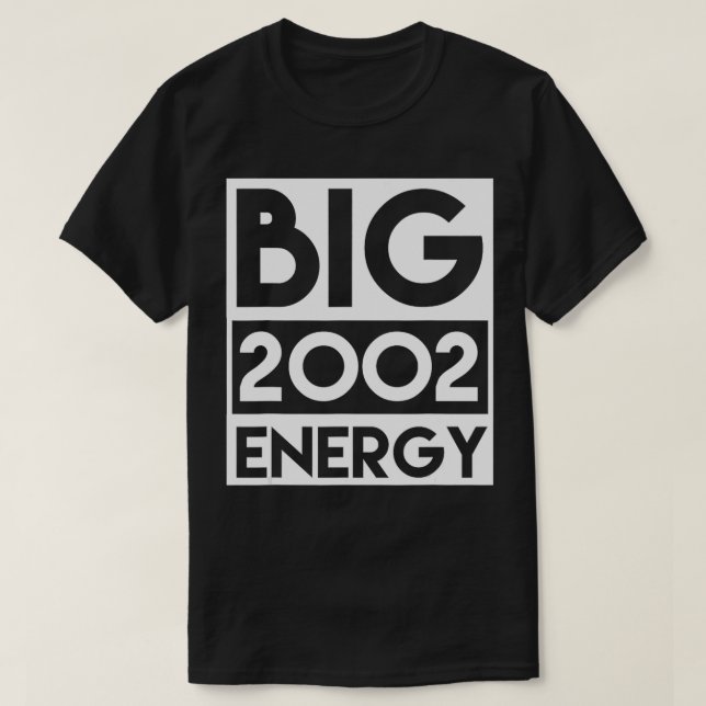Camiseta 22º Nacimiento De Energía En 2002 Cumpleaños 22 Añ (Diseño del anverso)