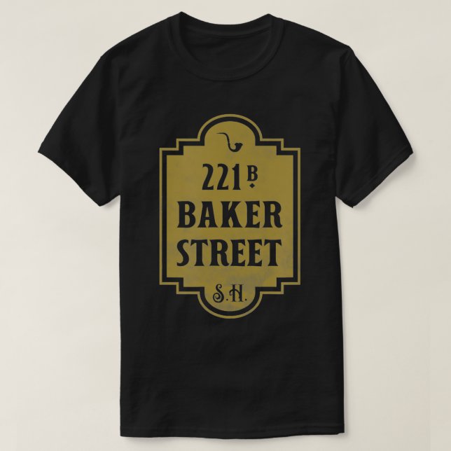 Camiseta 221b Baker Street [distressed]  (Diseño del anverso)