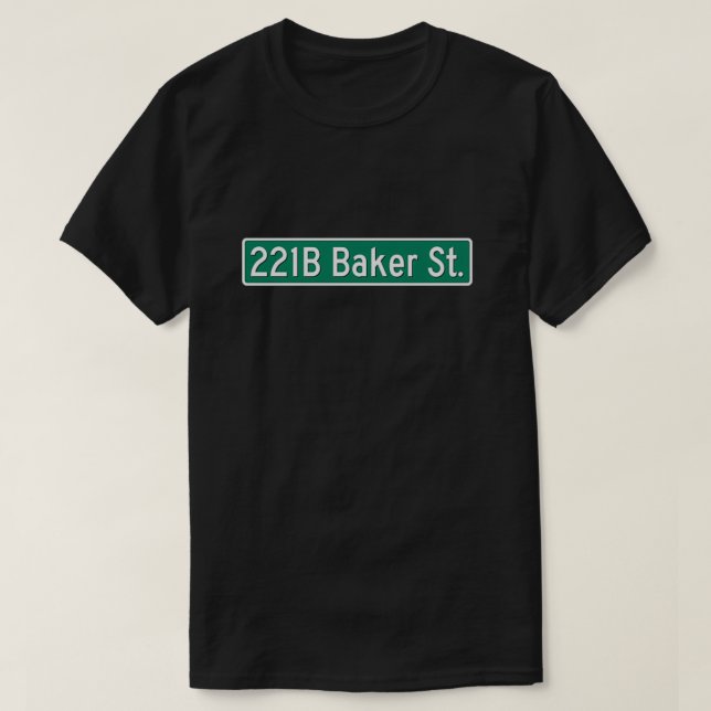Camiseta 221B Cartel de Baker Street (Diseño del anverso)