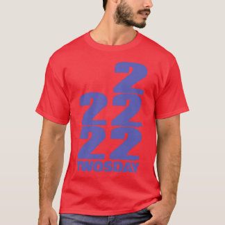 Camiseta 22222 Dos veces al día en la tipografía muy persa