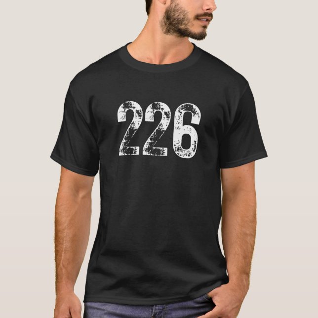 Camiseta 226 Area Code London ON Mobile Telephone Area Code (Anverso)