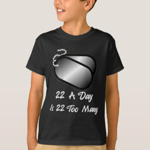 Camiseta 22 Al Día Es 22 Demasiados Veteranos Conciencia So