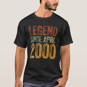 Camiseta 22 Aniversario Abril Nacido 22 Años De Leyenda Des