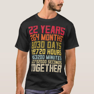 Camiseta 22° Aniversario Boda de la Mata de Parejas Casadas