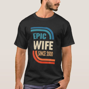 Camiseta 22° Aniversario Boda Para Ella - Esposa Épica Desd