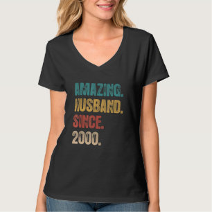 Camiseta 22 Aniversario Boda Por Su Sorprendente Esposo Sin