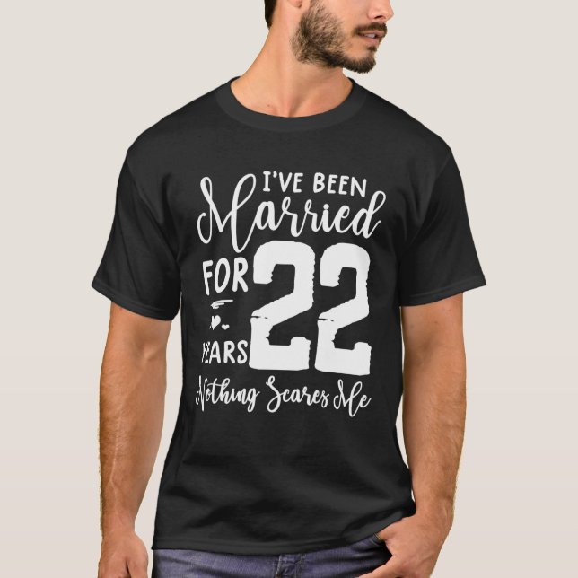 Camiseta 22 Años Casada Pareja Graciosa 22 Aniversario (Anverso)
