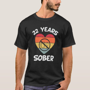 Camiseta 22 Años Sober Recuperación Adicción Sobriedad Fech