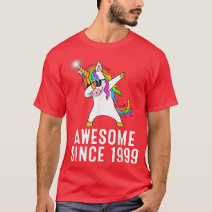 Camiseta 22° cumpleaños, unicornio dab, Awesome desde 1999